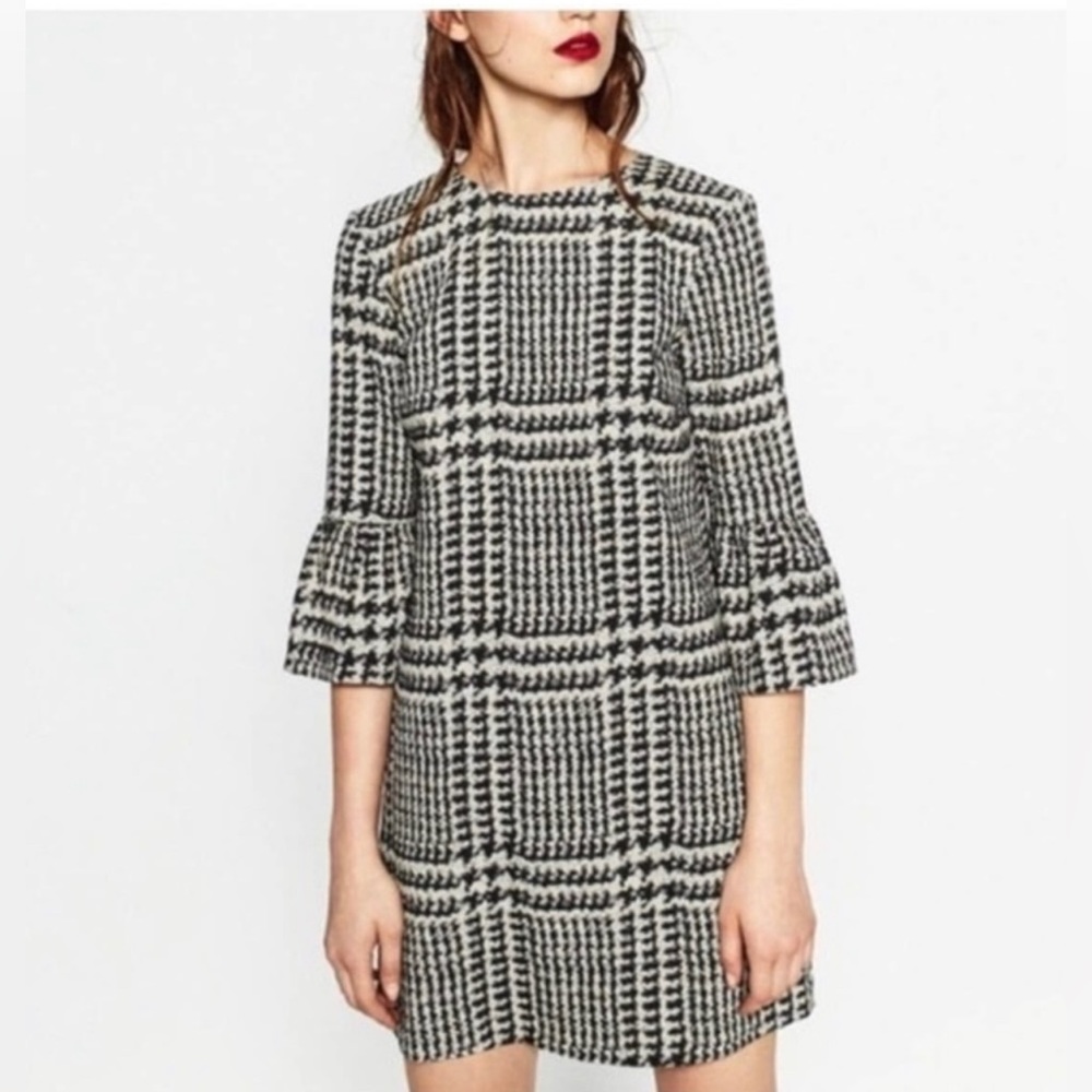 Zara Houndstooth print Dress